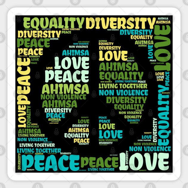 Peace Love Sticker by MZeeDesigns